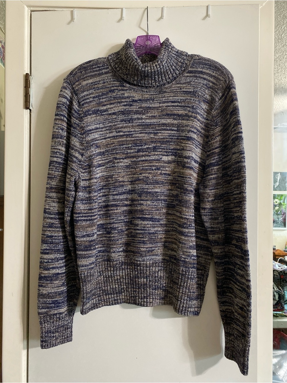 PRIA Marled Turtleneck Sweater marbled design